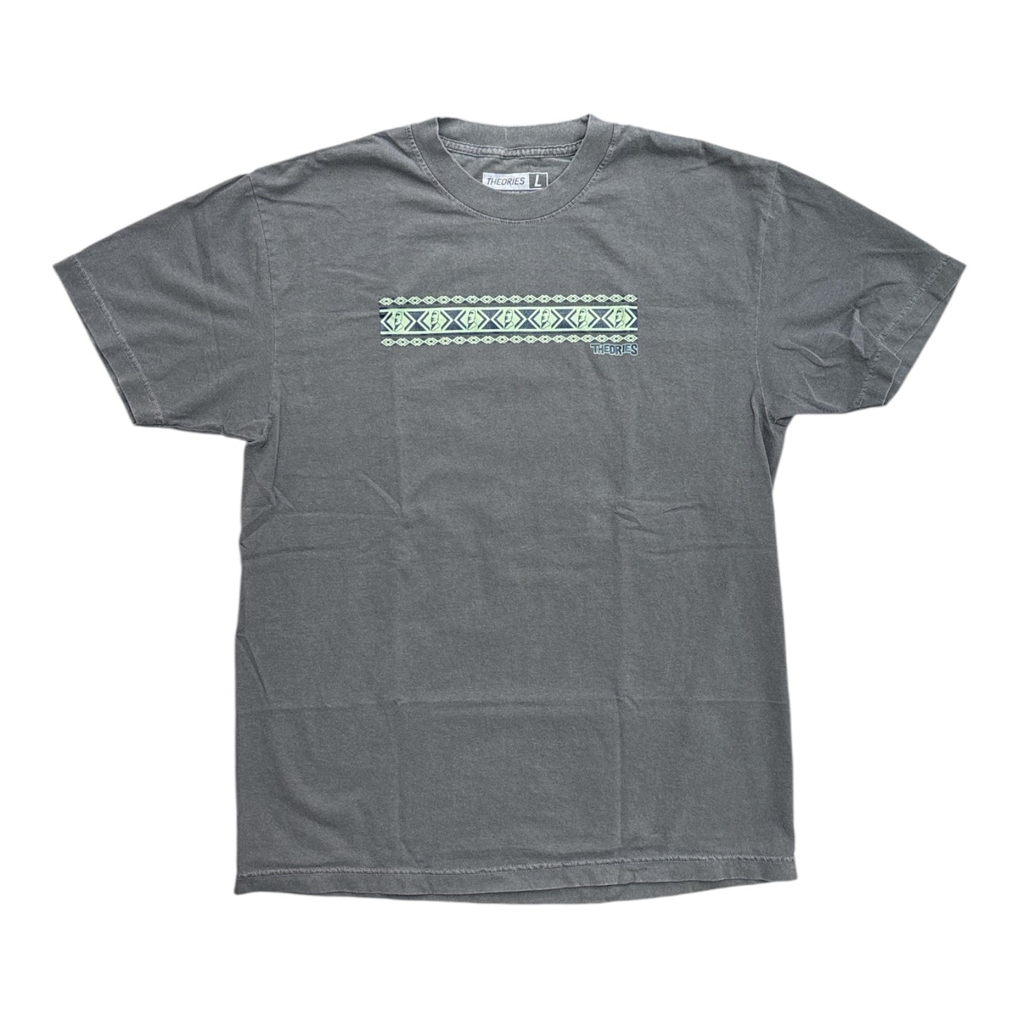 Theories Easter Island Vacation Tee- Washed Black