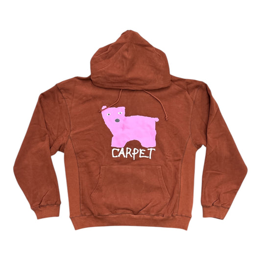 Carpet Low IQ Dog Hoodie- Brown