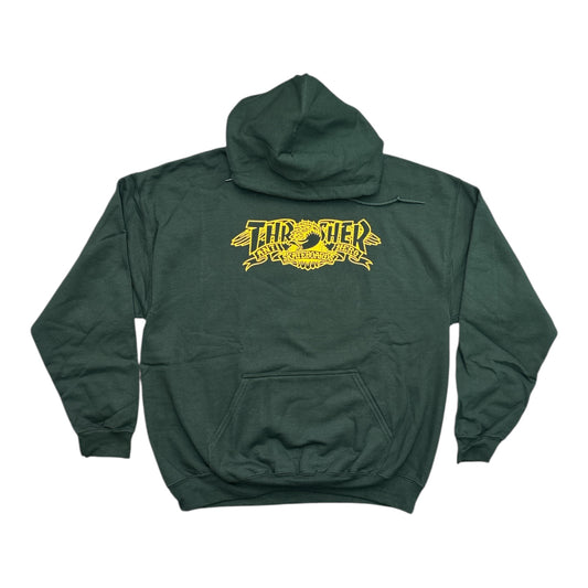 Thrasher x Anti Hero Mag Banner Hoodie- Forest Green