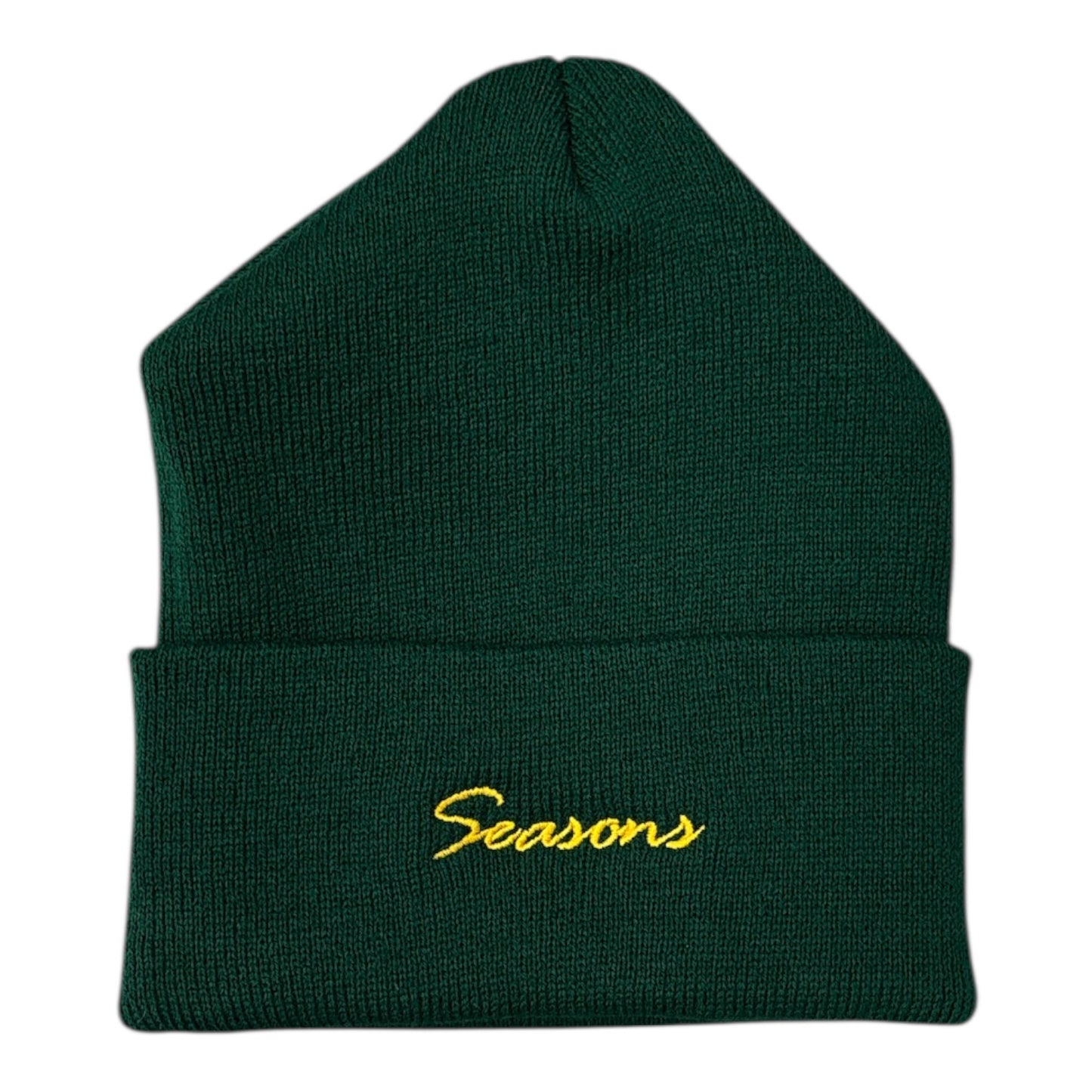 Seasons Script Beanie- Forest Green