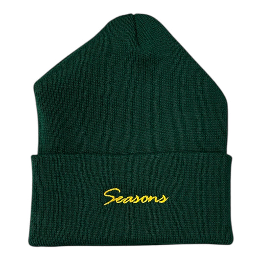 Seasons Script Beanie- Forest Green
