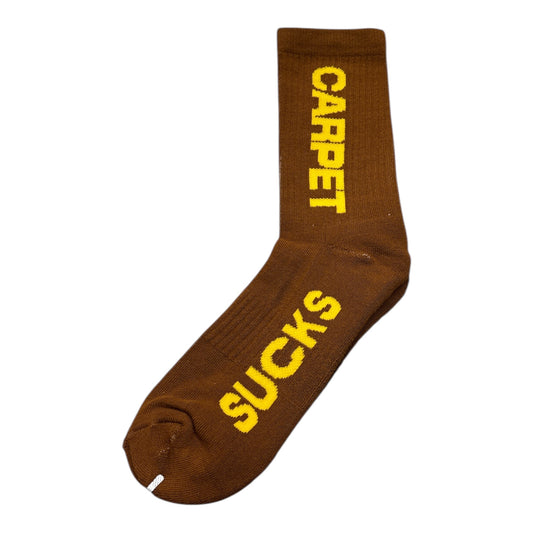Carpet Carpet Sucks Sock- Brown