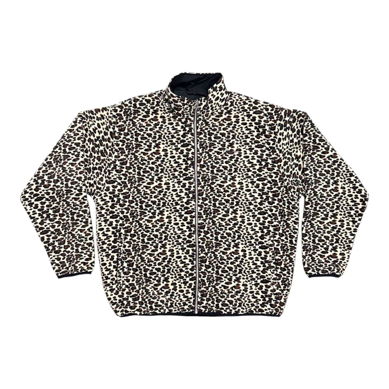 Grand Reversible Leopard Jacket- Black/Leopard