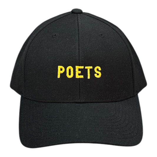 Poets Logo Embroidered Hat- Black