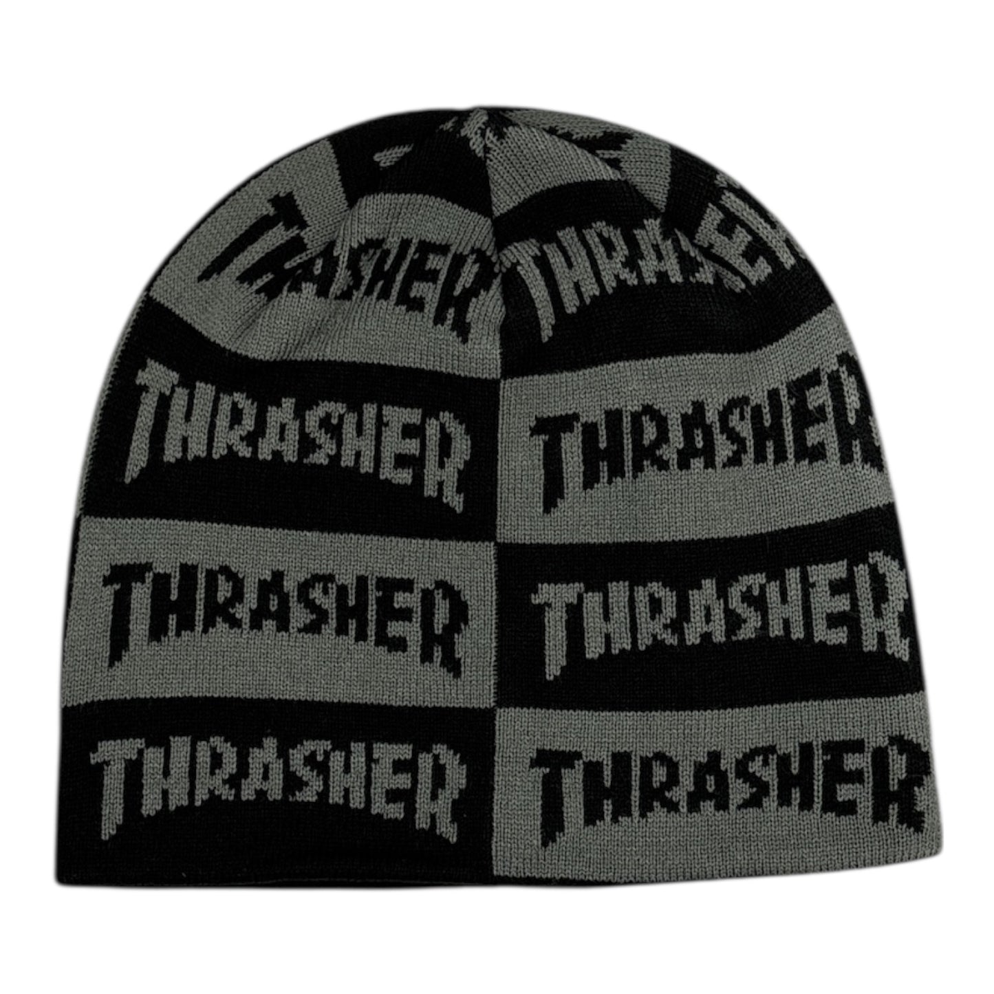 Thrasher Mag Checkered Scully Beanie- Black