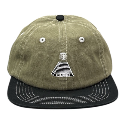 Theories Scribble Herringbone Hat- Olive/Black