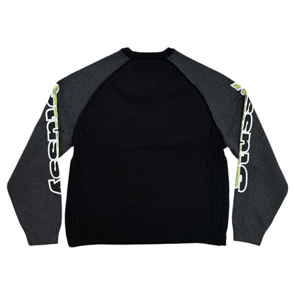 Stussy Two Tone Raglan Sweater- Black