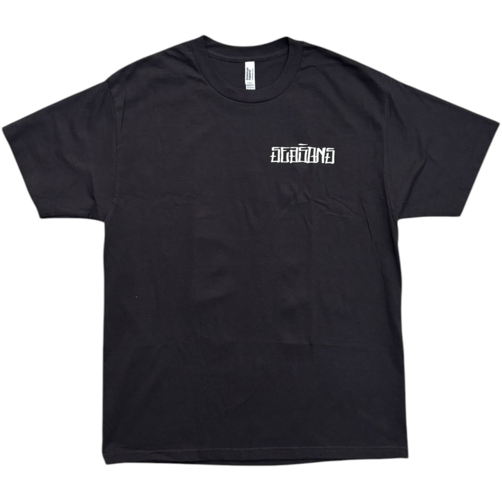 Seasons Stain Logo Tee- Black