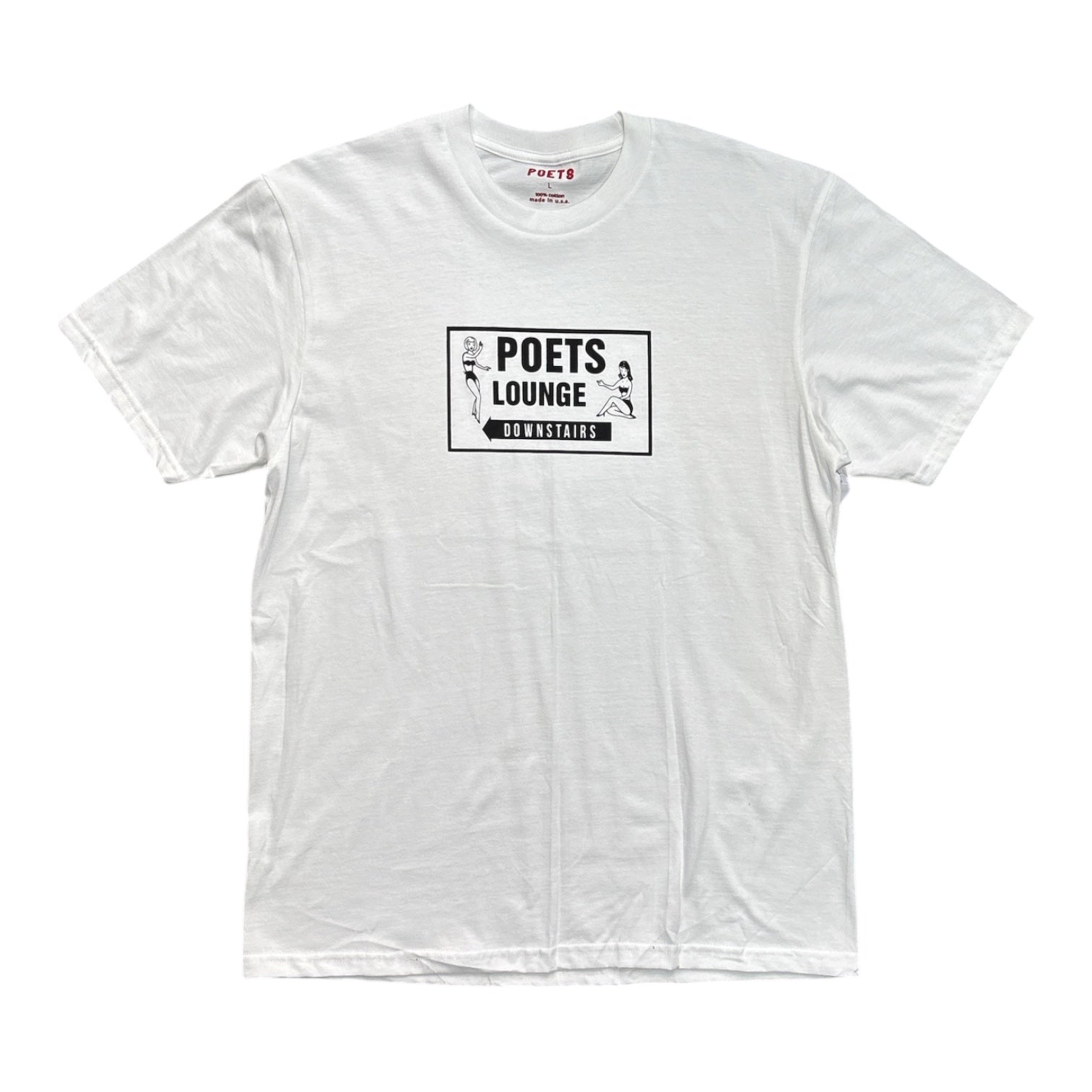 Poets Lounge Tee- White