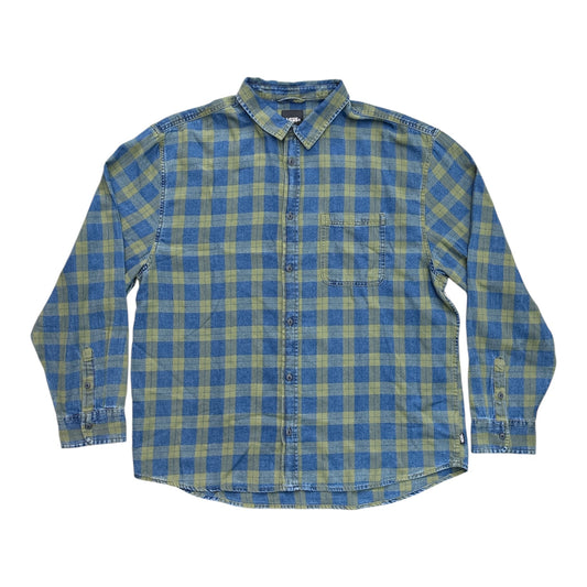 Vans Lawson Solid Oxford Long Sleeve Shirt- Green Balsam