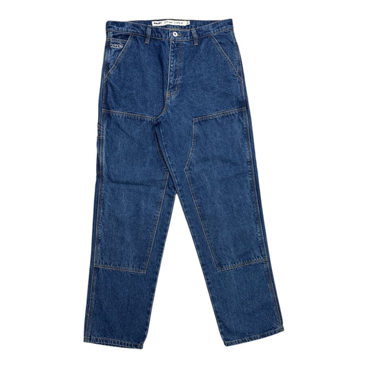 HUF Kinda Loose Double Knees- Stone Wash Indigo