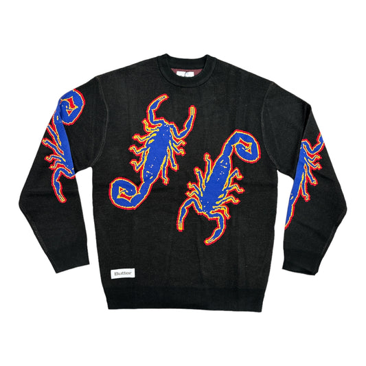 Butter Scorpion Knitted Sweater- Black