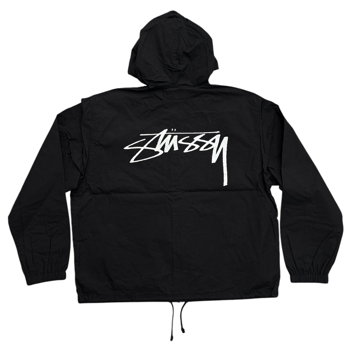 Stussy Beach Shell Cotton Wax Jacket- Black
