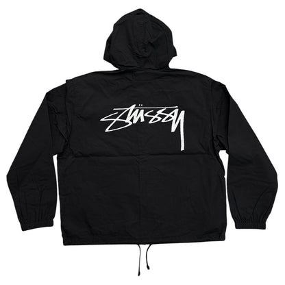 Stussy Beach Shell Cotton Wax Jacket- Black