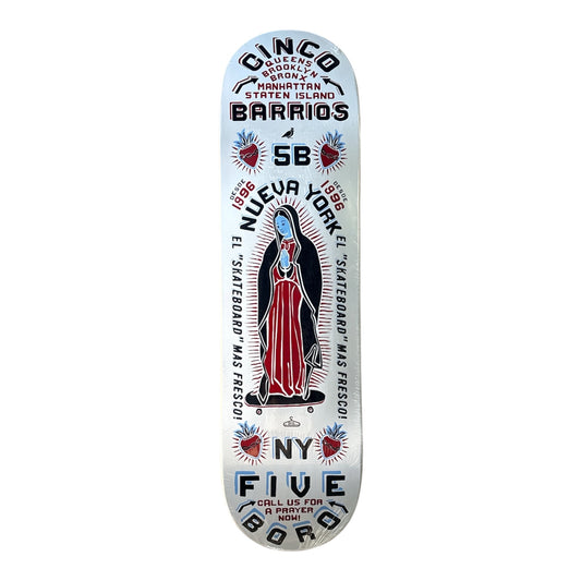 5Boro Cincos Barrios Deck- White- 8.5