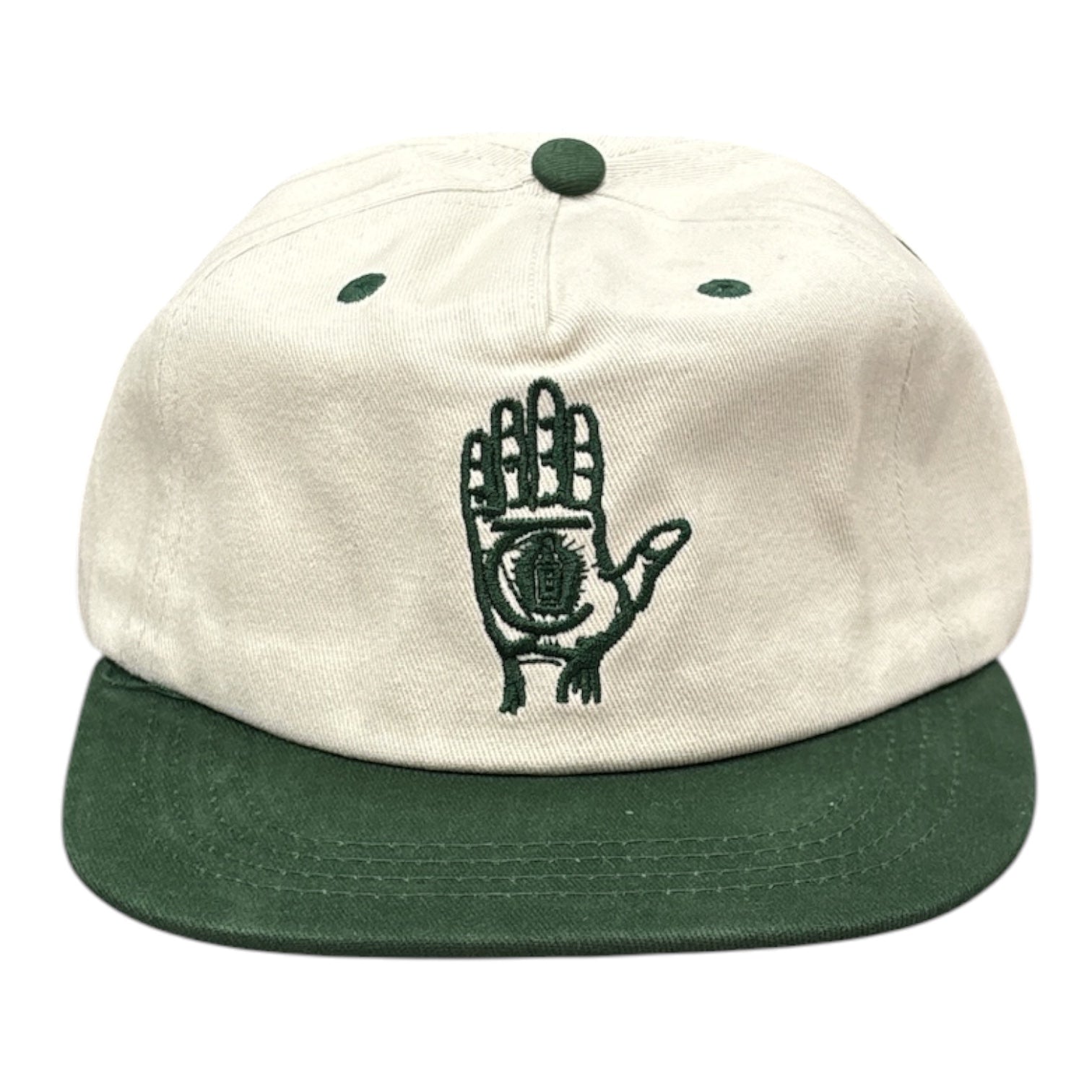 Theories Hand Of Theories Short Brim Hat- Pearl/Green