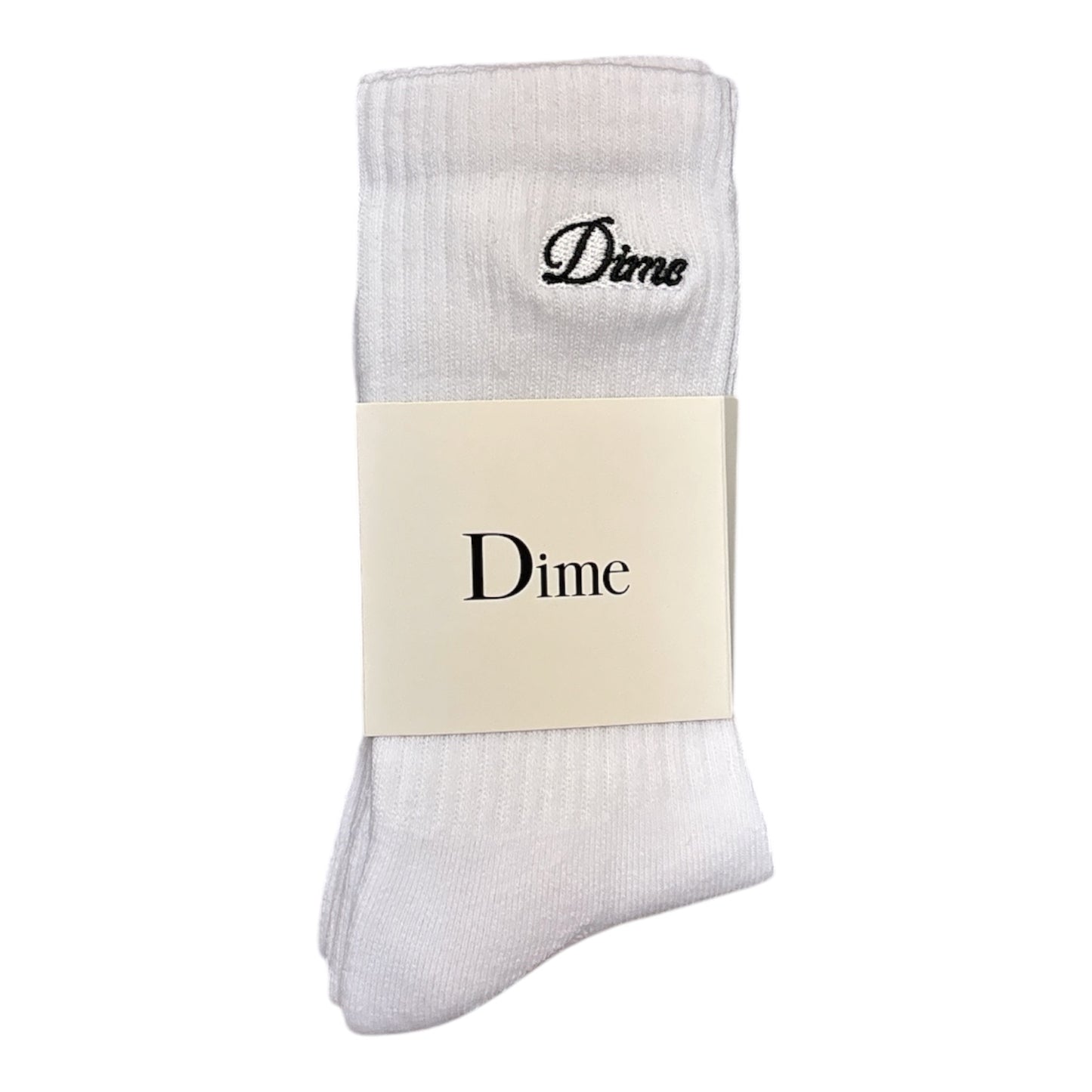 Dime 2 Pack Long Socks- White