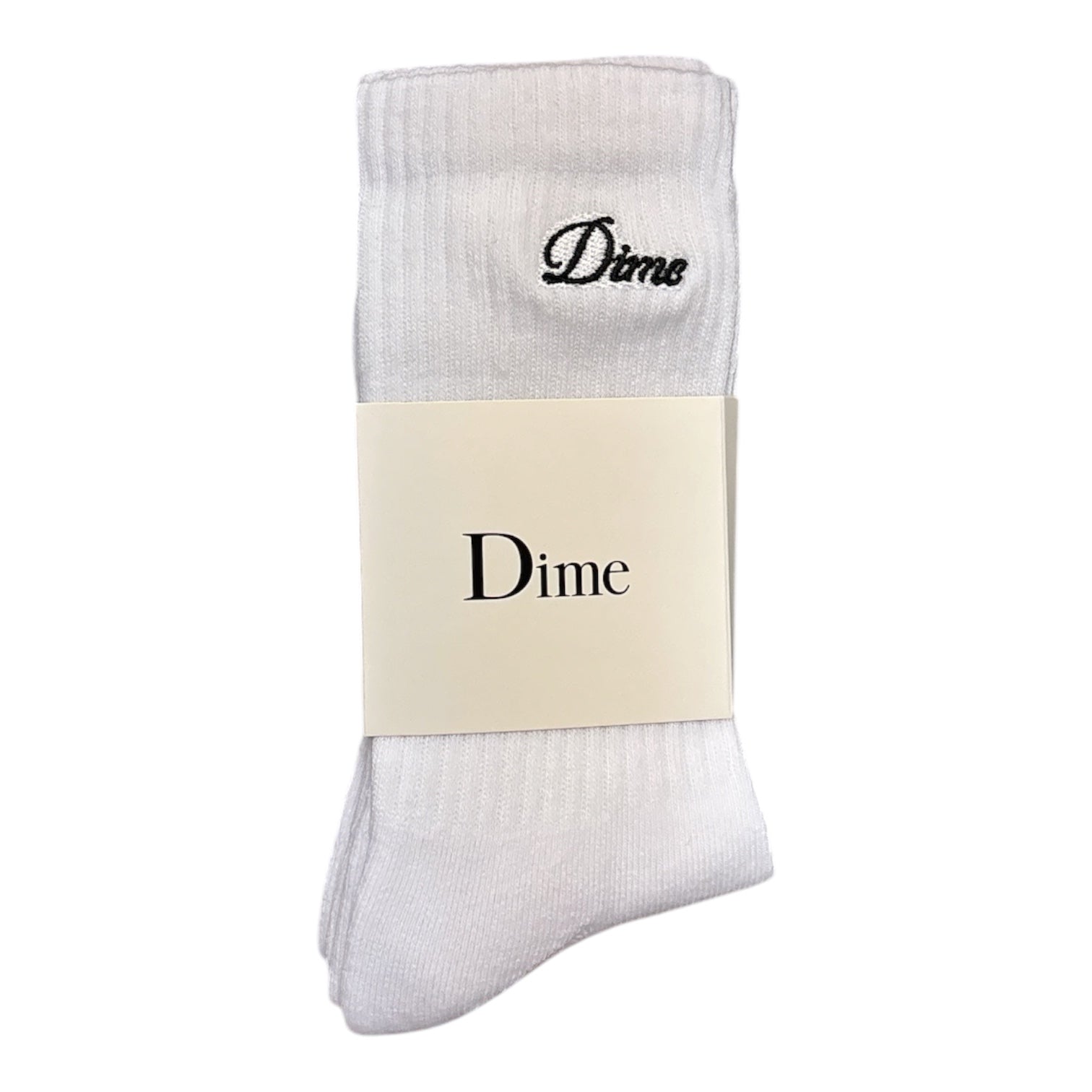 Dime 2 Pack Long Socks- White