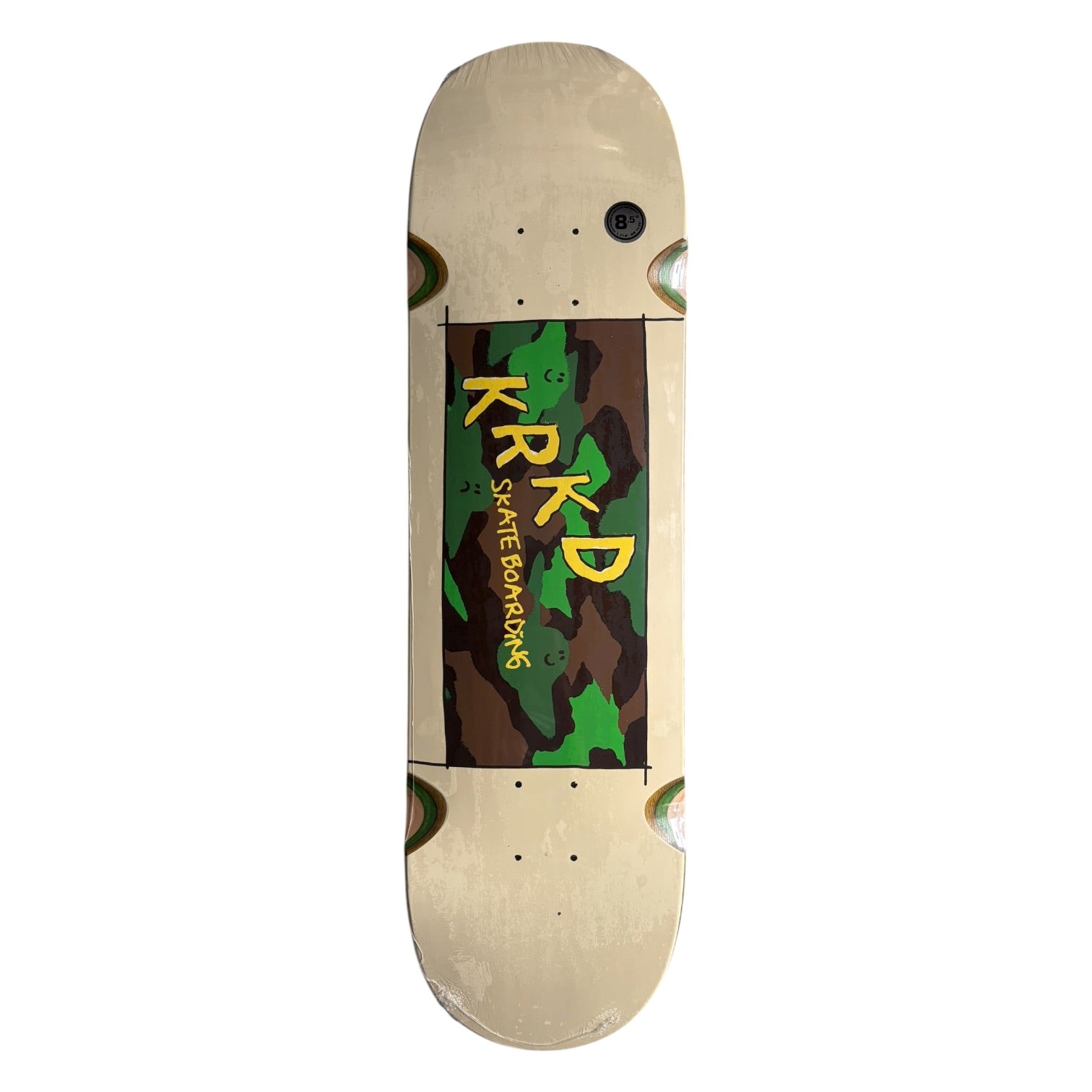 Krooked Kamo Deck White- 8.5