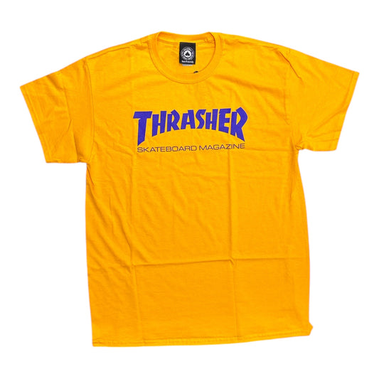 Thrasher Skate Mag Tee- Gold/Purple