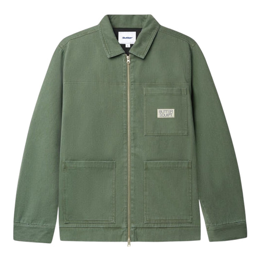 Butter Washed Zip Jacket- Pine