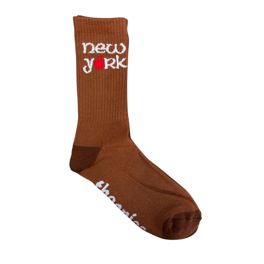 Theories Big Apple Crew Socks- Cinnamon