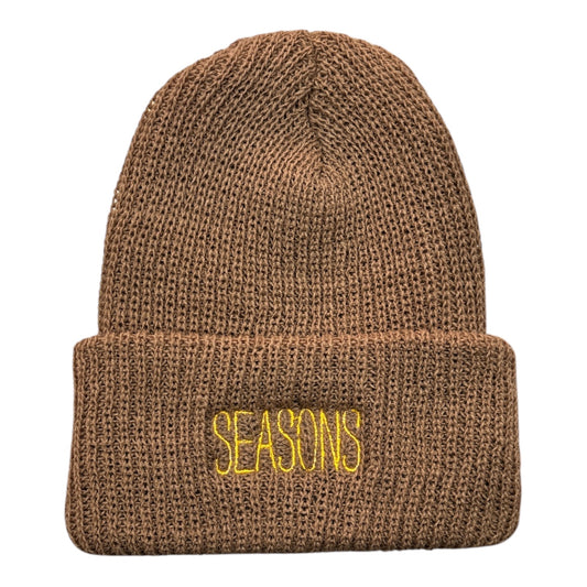 Seasons Stain Logo Beanie- Khaki