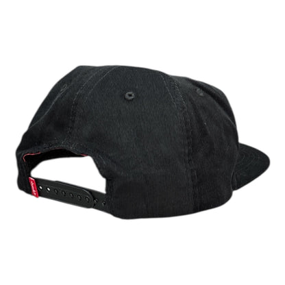 Chocolate Stems Corduroy 5 Panel- Black