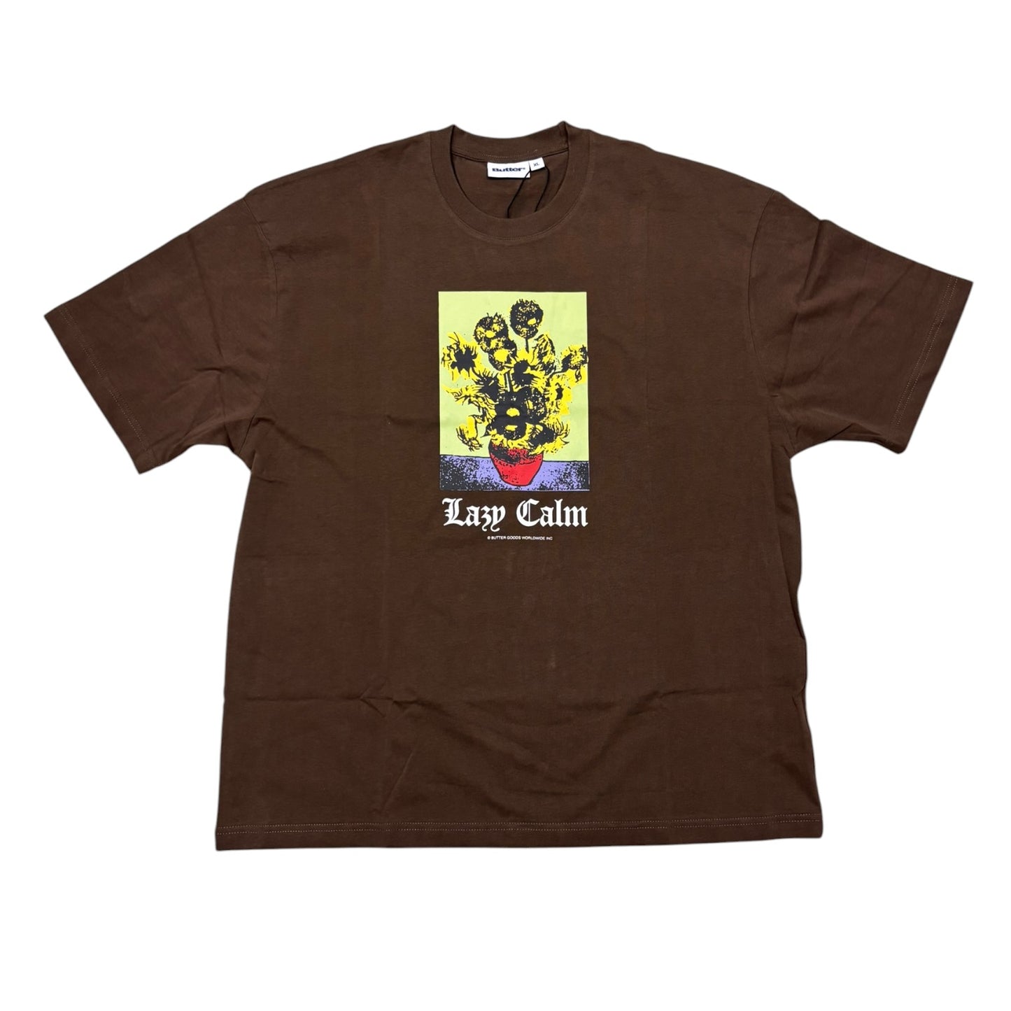 Butter Lazy Calm Tee- Brown
