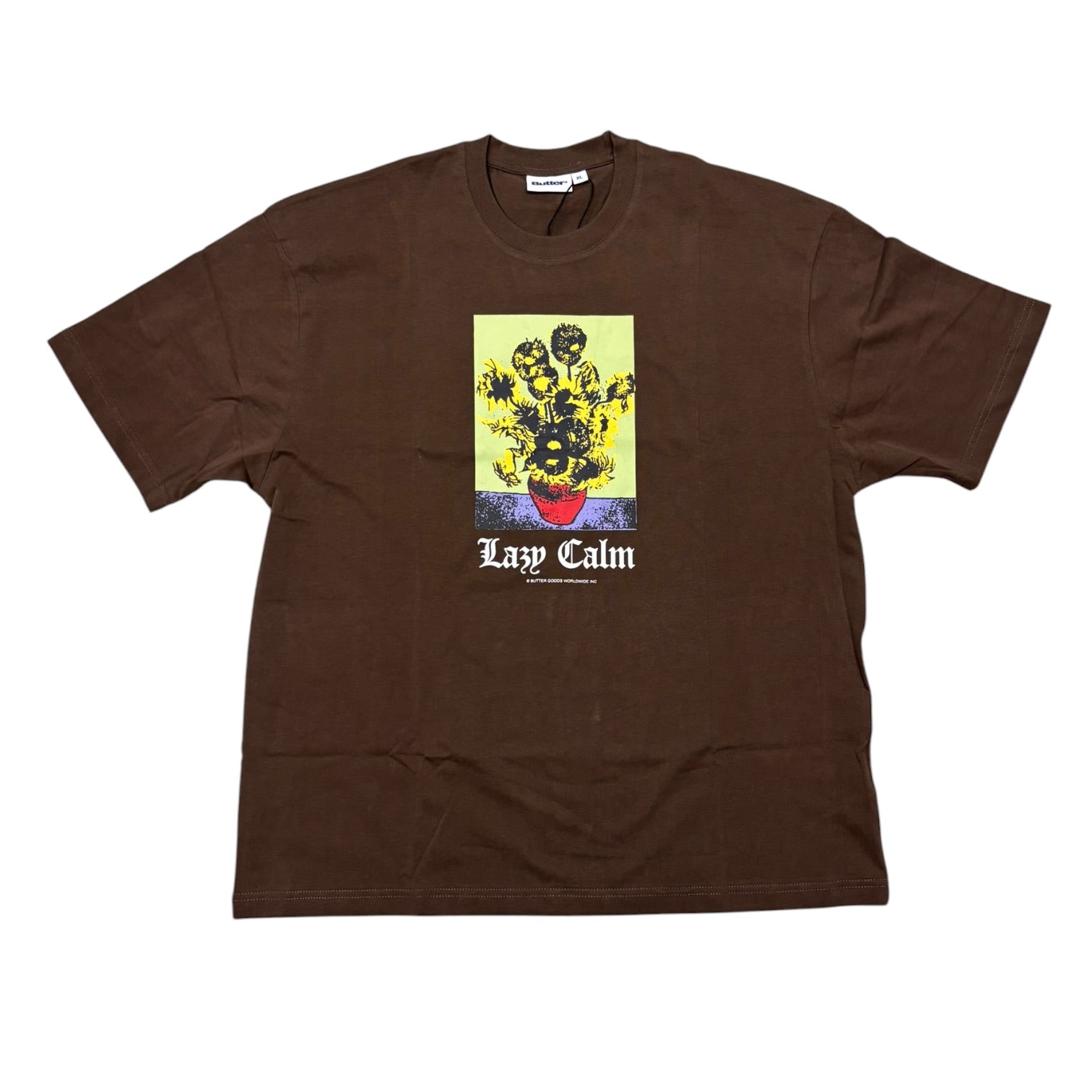 Butter Lazy Calm Tee- Brown