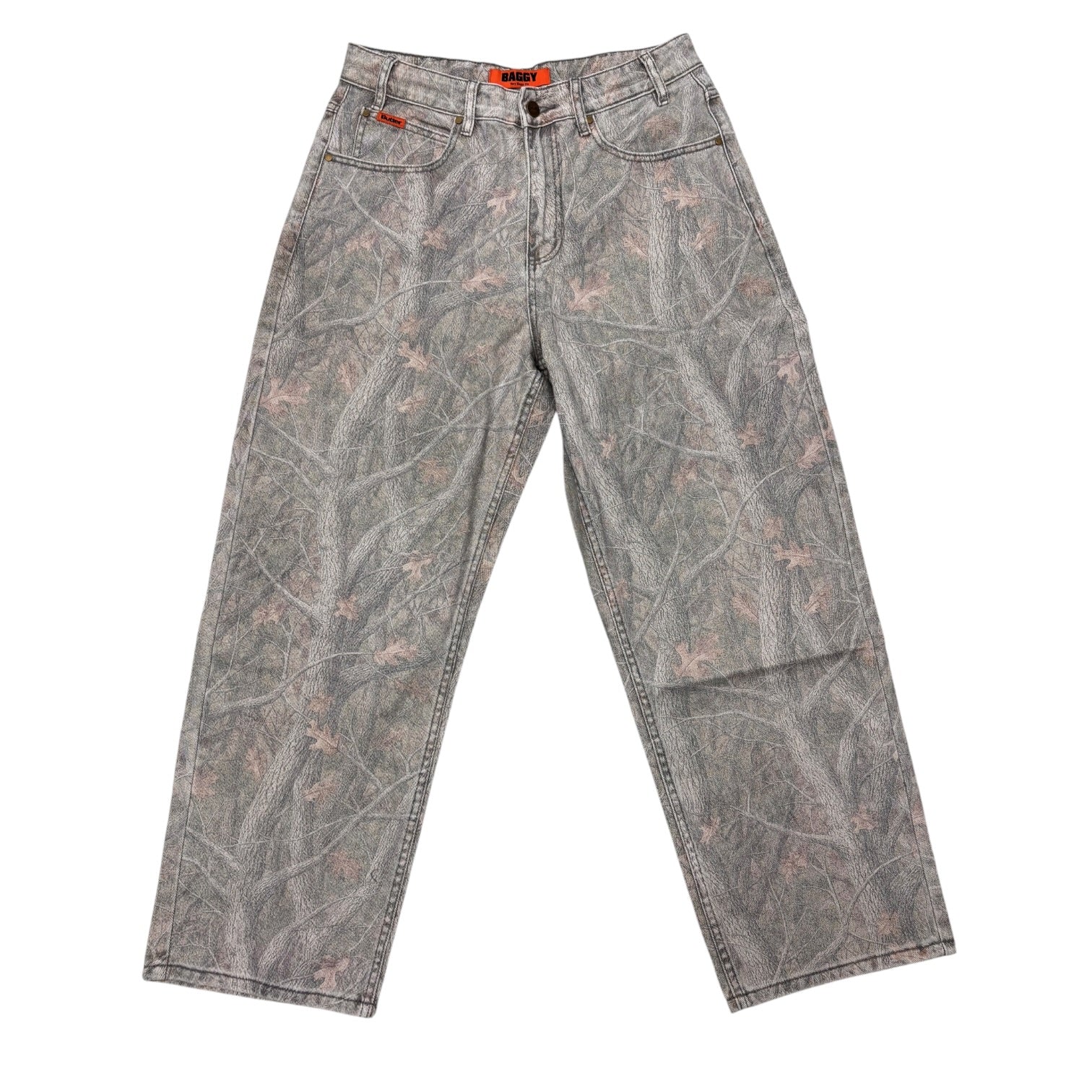 Butter Baggy Denim Jeans- Forest Camo