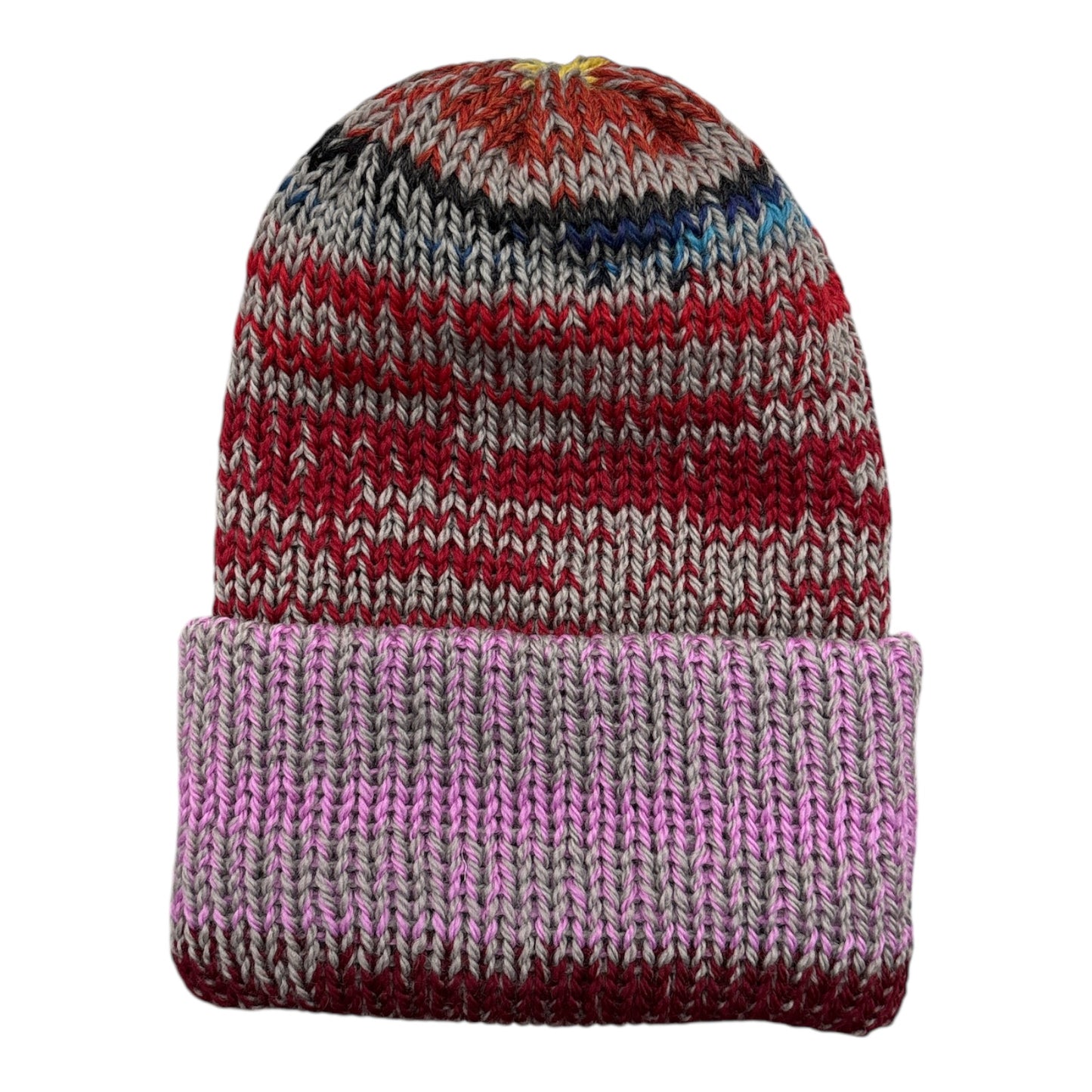 Chimney OG Fold Beanie- Mixtape Multicolor- Maroon/Grey/Purple