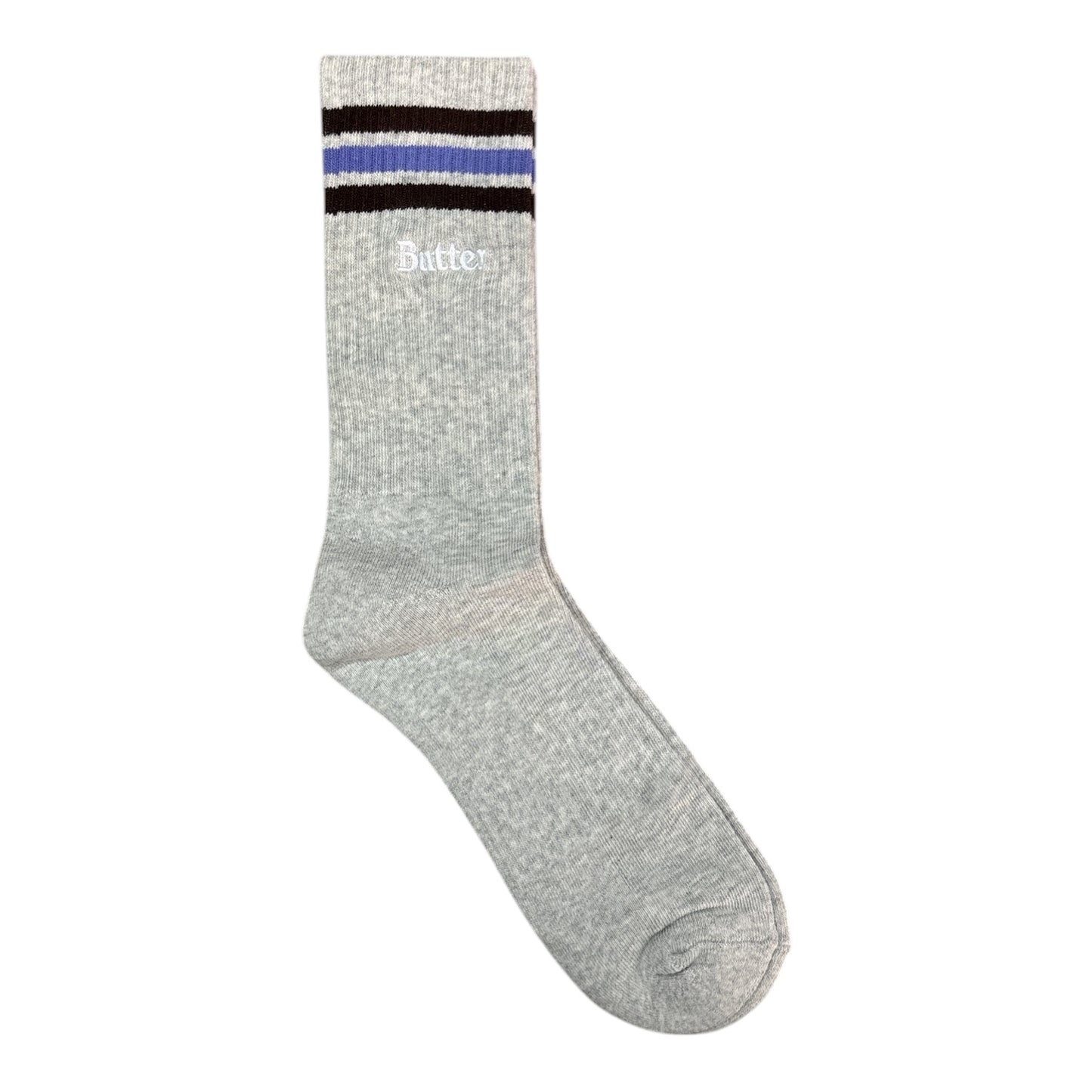 Butter Stripe Socks- Ash