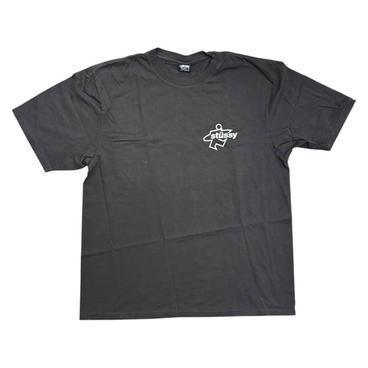 Stussy Surf Size Tee- Faded Black