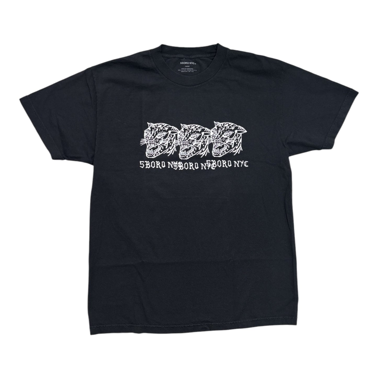 5Boro Cat Tee- Black