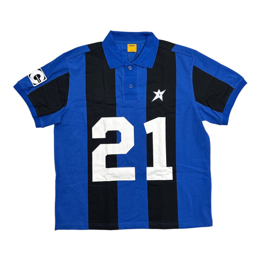 Carpet Polo Jersey- Blue Stripe