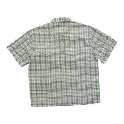 SEXHIPPIES Half Zip Work Shirt- Sage/Grey/White