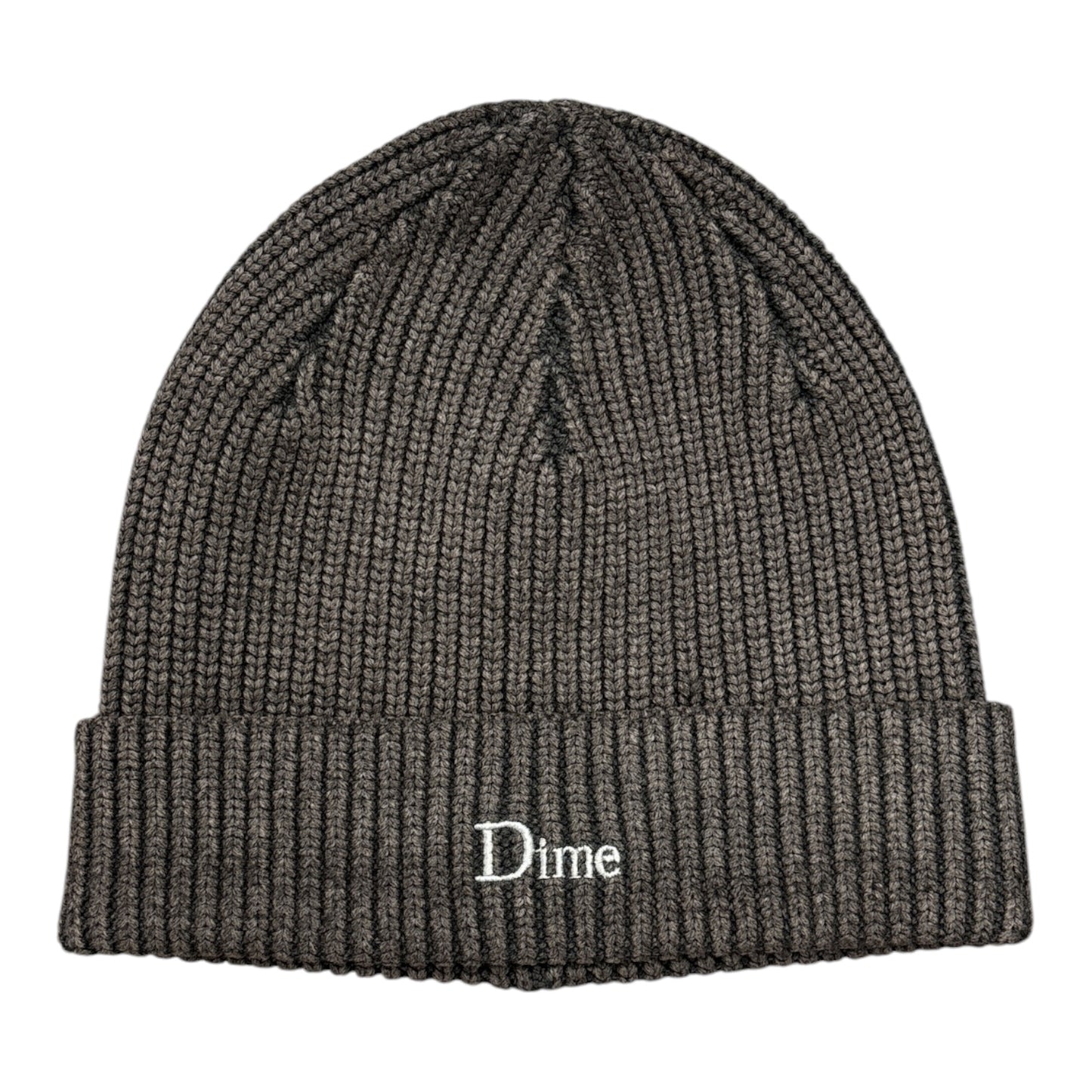 Dime Rib Fold Beanie- Dark Grey