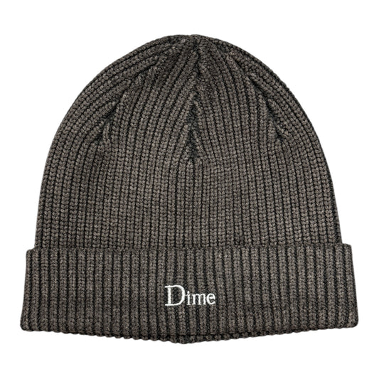 Dime Rib Fold Beanie- Dark Grey