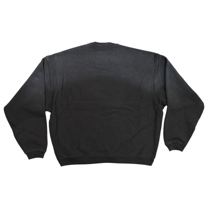 Stussy Sun Faded Oversized Crew- Black