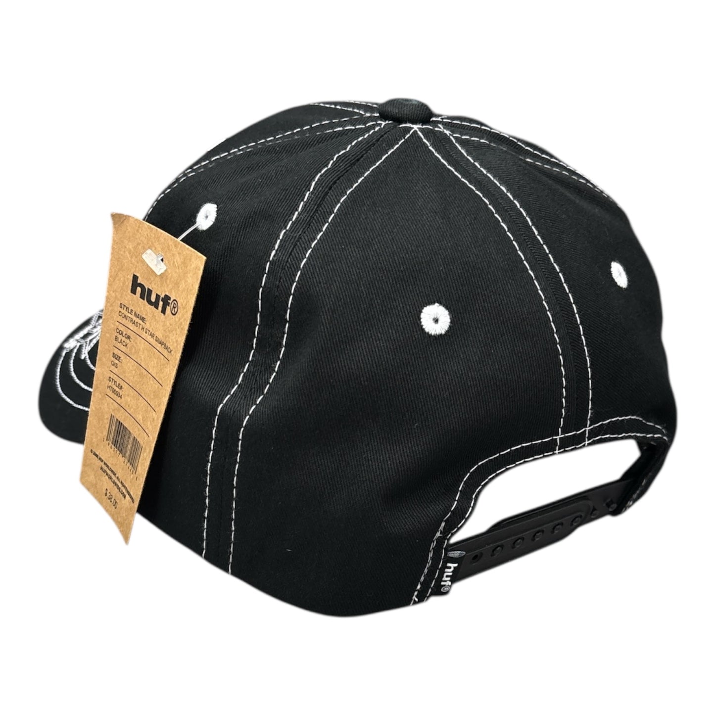 HUF Contrast H Star Snapback- Black