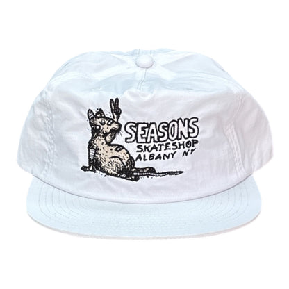 Seasons Rat Nylon Hat- White