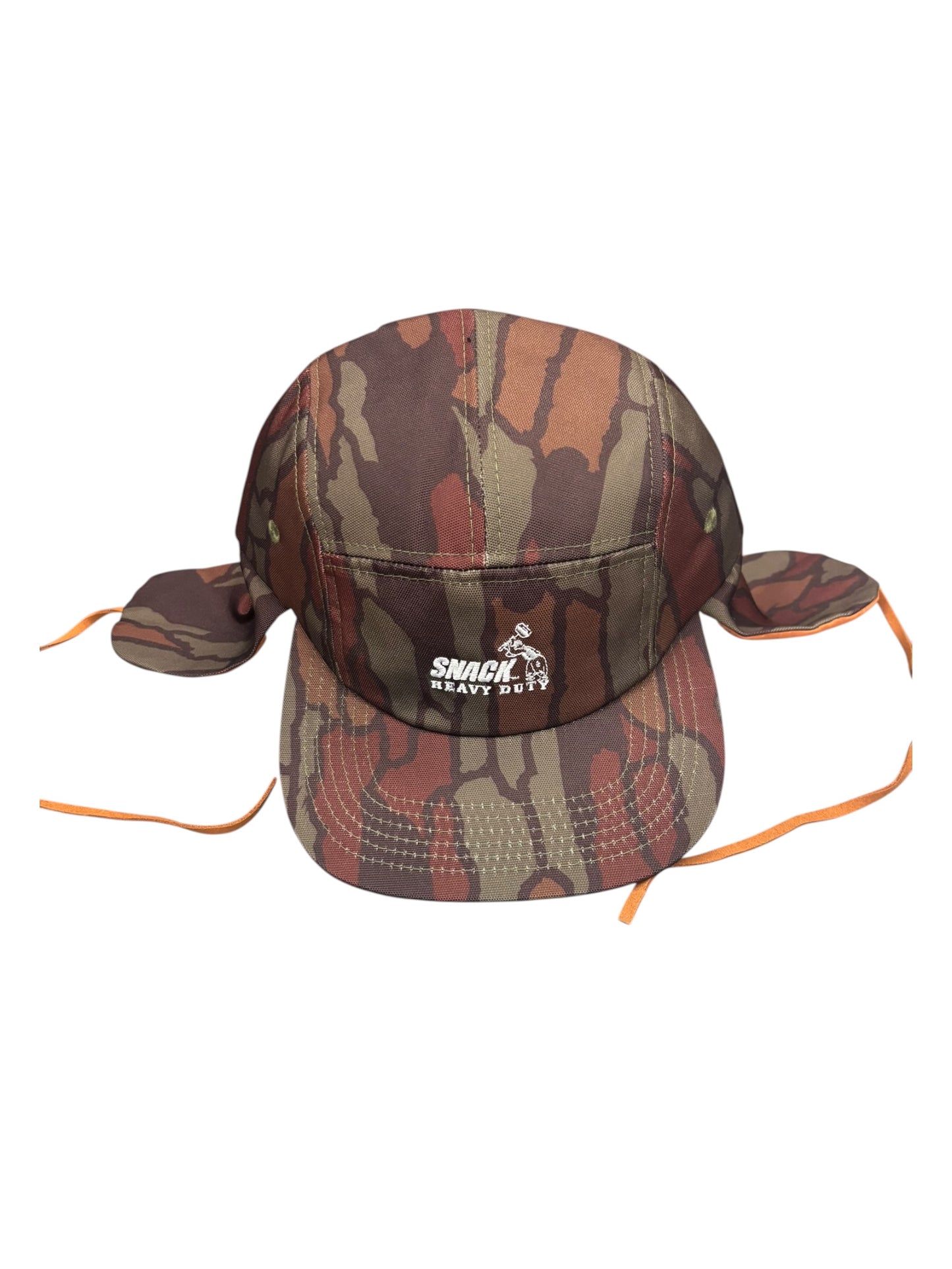 Snack Earflap Hat- Bark Camo