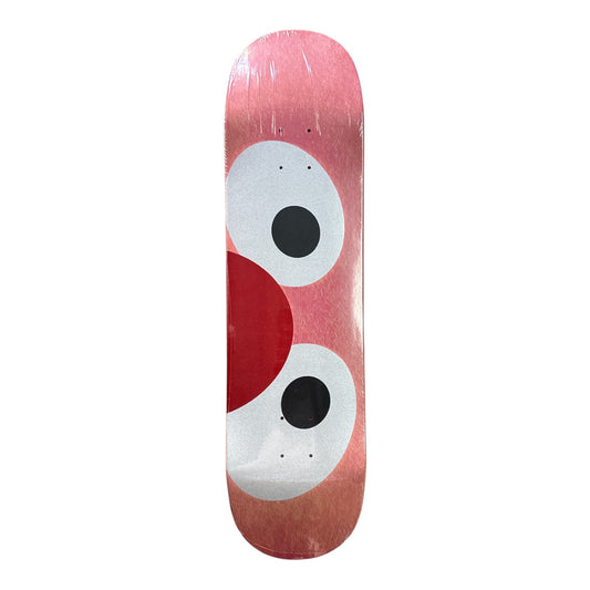 Skateboard Deck with Eyeballs and a Red nose