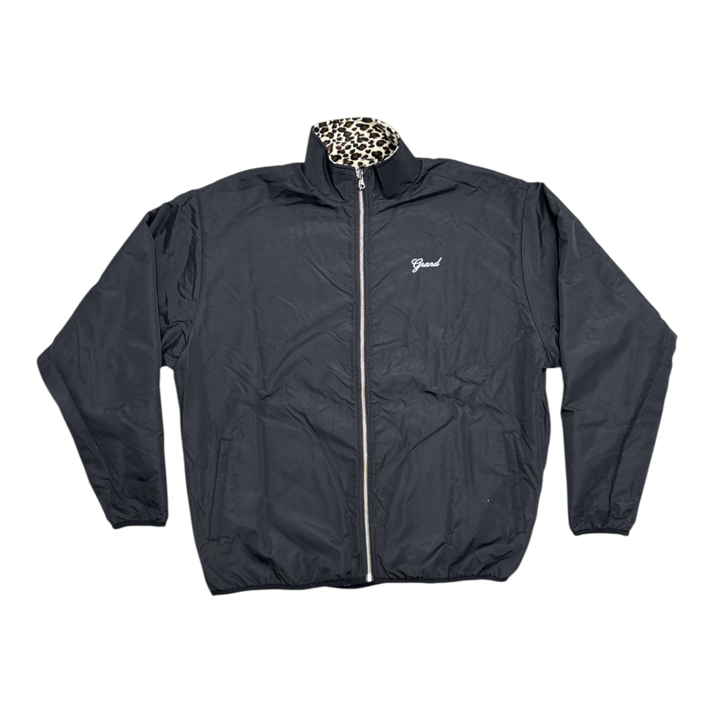 Grand Reversible Leopard Jacket- Black/Leopard