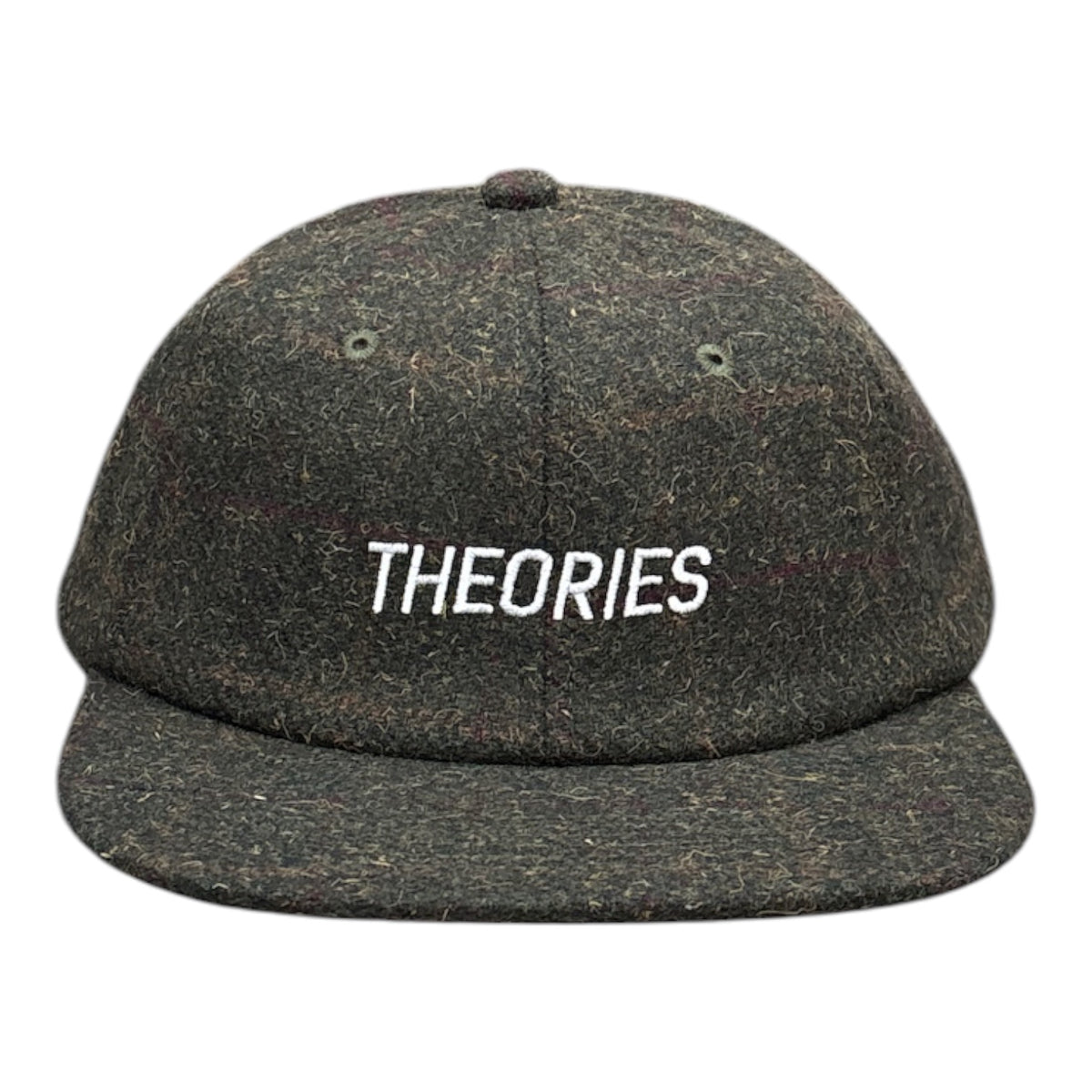 Theories Holmes Stamp Logo Tweed Snapback- Plaid