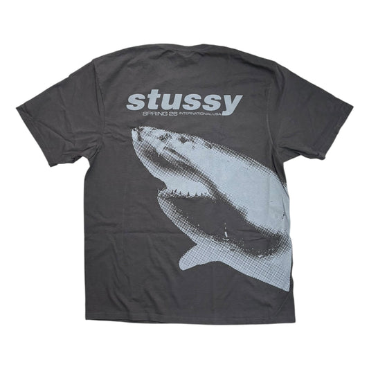 Stussy Shark Pigment Dyed Tee- Faded Black
