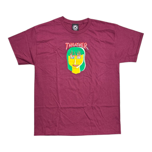 Thrasher Talk Shit Tee- Maroon