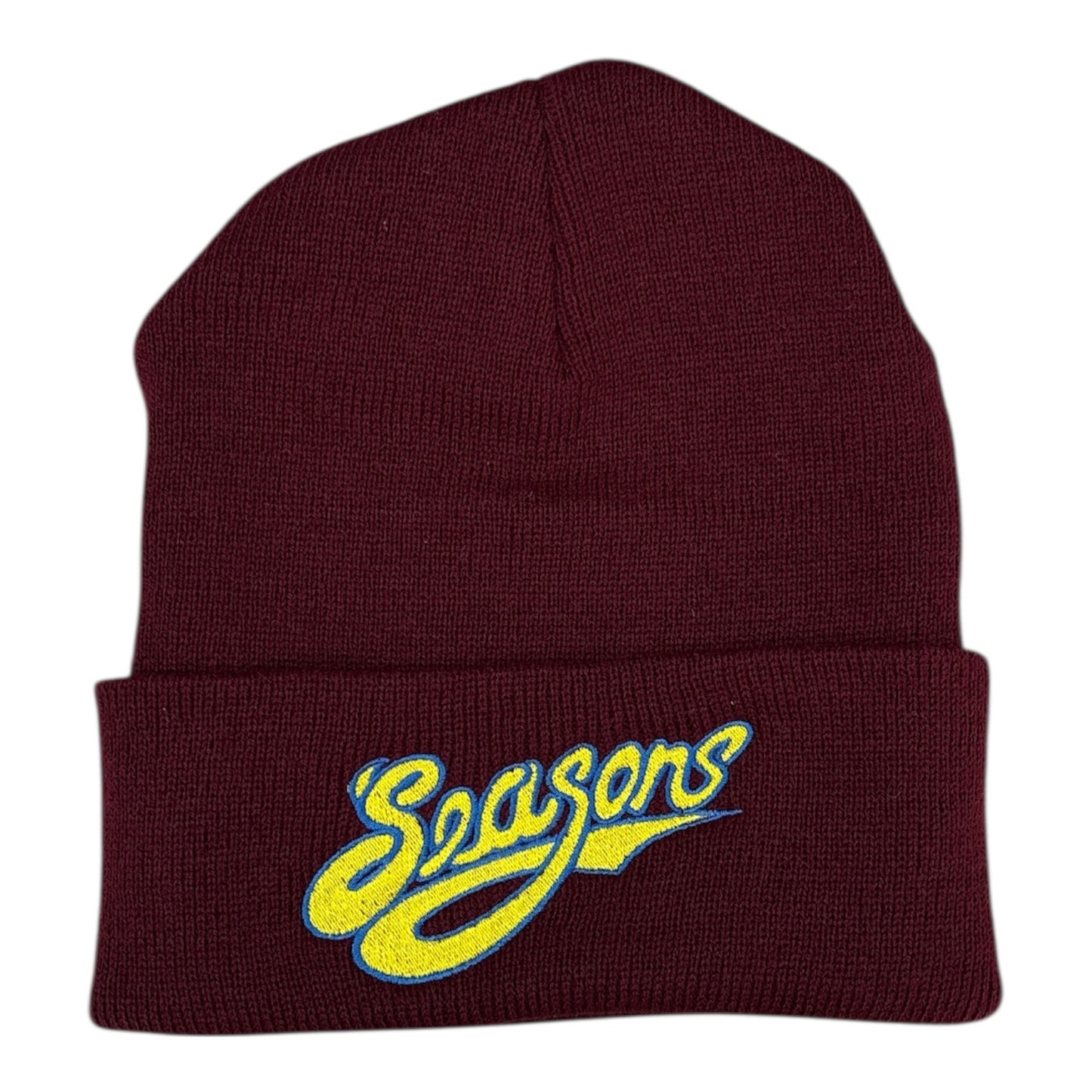 Seasons Can't Buy A Thrill Beanie- Burgundy