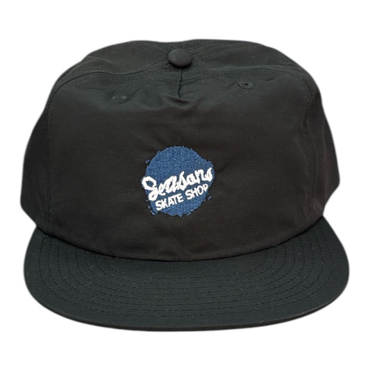 Seasons Blotch Logo Nylon Hat- Black